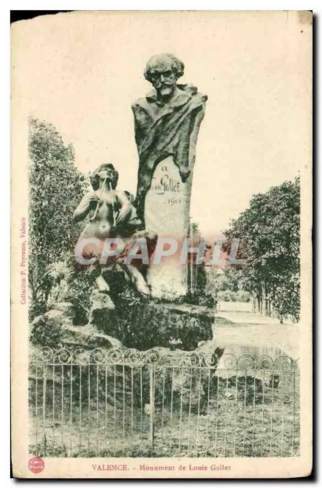 Valence - Monument de Louis Gallet - éditeur P. Perronneo, Valence - Frente