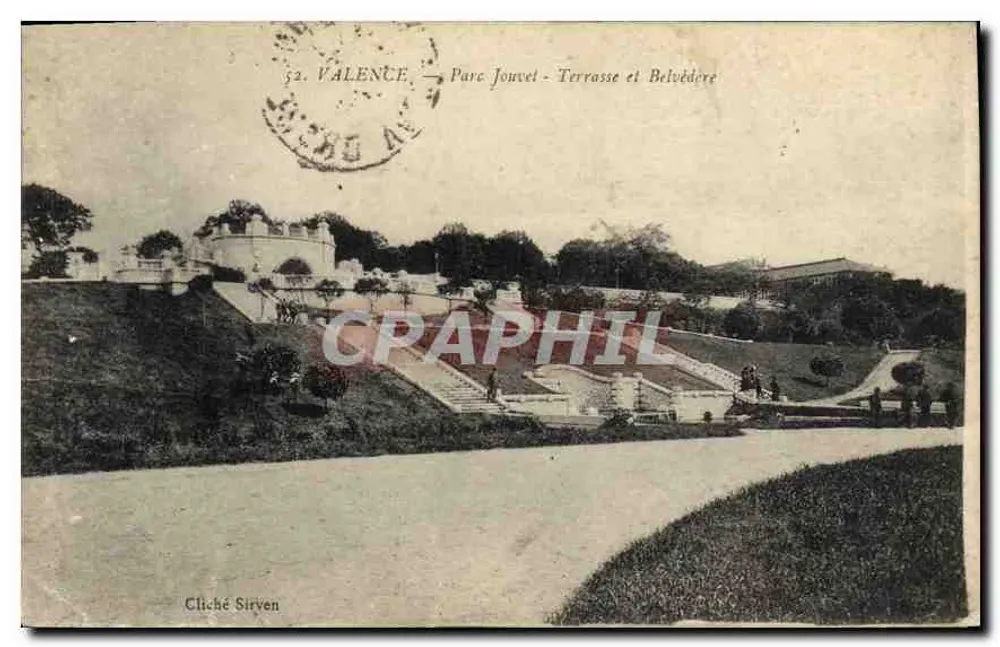 Parc Jourvel - Terrasse et Belvédère — Valence — Cliché Sirven - Vorderseite