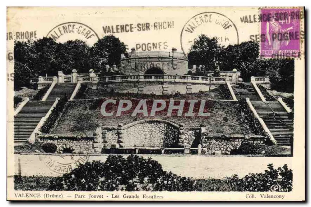 Valence (Drôme) — Park Jouvet — Die Großen Treppen — Verlag: Sammlung Valencony - Vorderseite