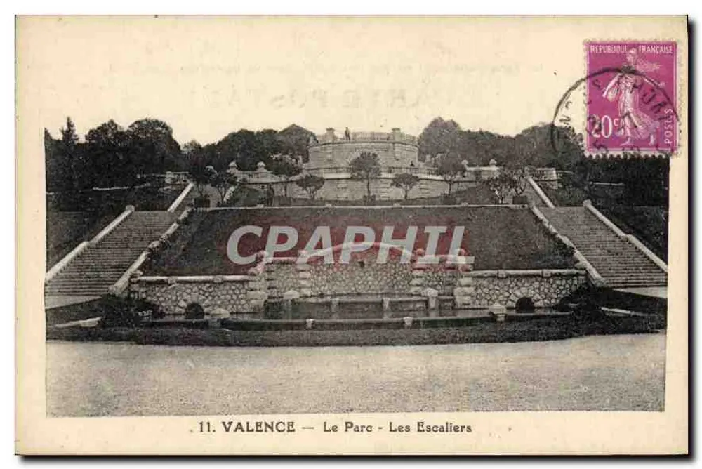 Valence — Park — Schody - Awers