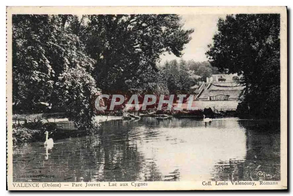 Valence (Drôme) — Parc Jouvet. Lac aux Cygnes — Coll. Louis Valencony, Romans - Recto