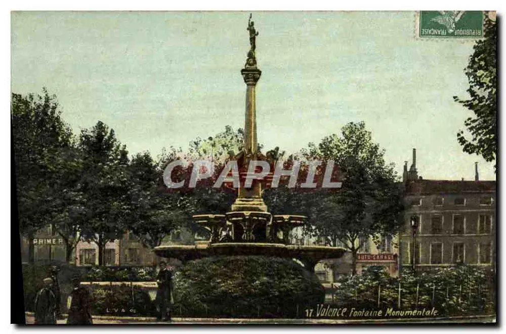 Valência, Fonte Monumental — editor L.V. & Cie, n°17 - Frente