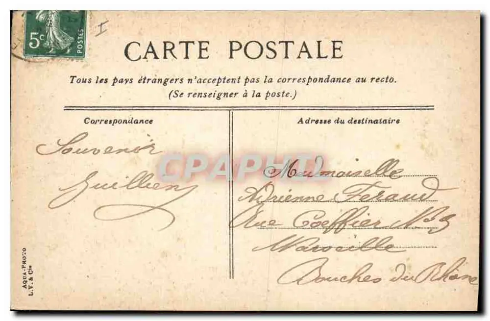 Valência, Fonte Monumental — editor L.V. & Cie, n°17 - Verso