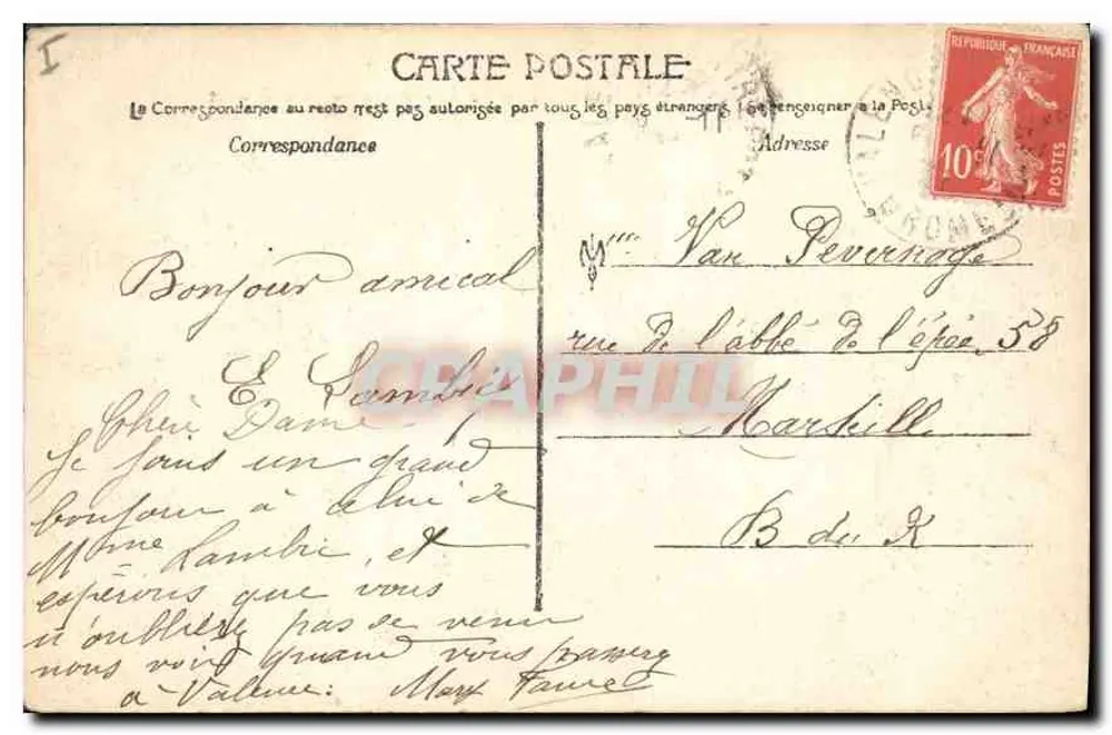 Valence — Le Belvédère au parc Jouvet — Édition Nouvelles Galeries, n°2 - Verso