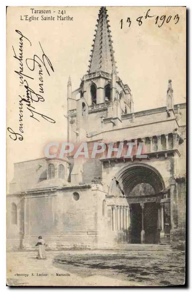 Tarascon - De Kerk van Sint-Marthe — uitgever E. Lacour, Marseille, n° 241 - Voorkant