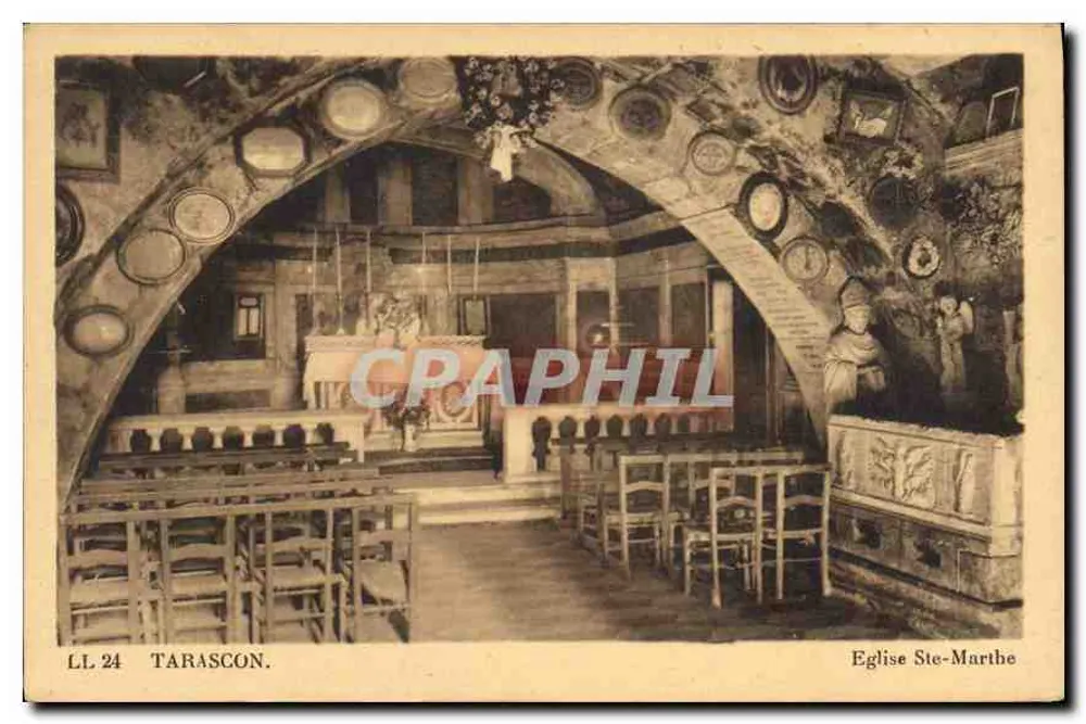 Igreja de Santa Marthe — Tarascon — LL 24 — C.A.P. rue Satellier, Paris - Frente