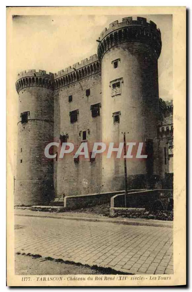 Tarascon - Castelo do Rei René - Século XIV - As Torres - Frente