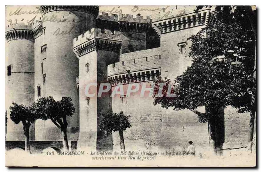 Tarascon — O Castelo do Rei René localizado sobre o bâti do Romen, atualmente local de prisão — editor não identificado, n° de série 183 - Frente