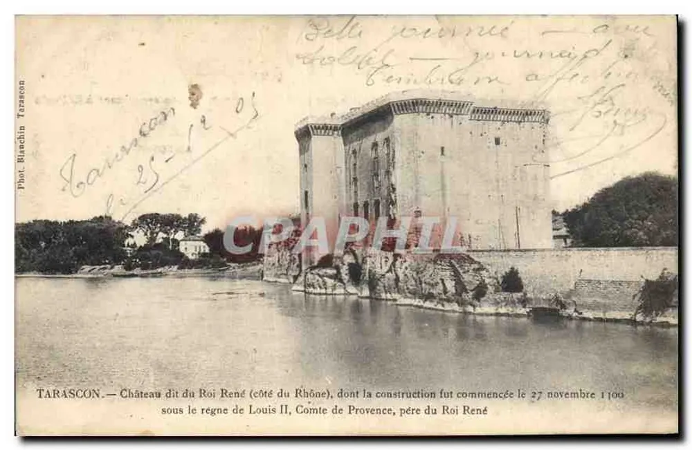 Tarascon — Château dit du Roi René (côté du Rhône) — Phot. Blanchin Tarascon - Recto