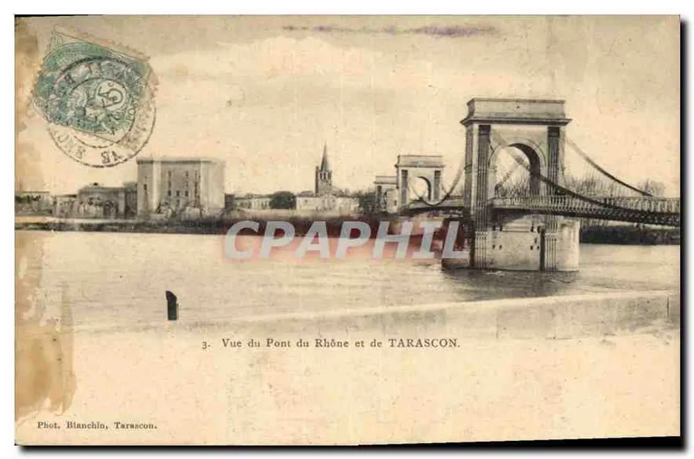 Widok mostu na Rho i Tarascon — Fot. Blanchin, Tarascon, n°3 - Awers