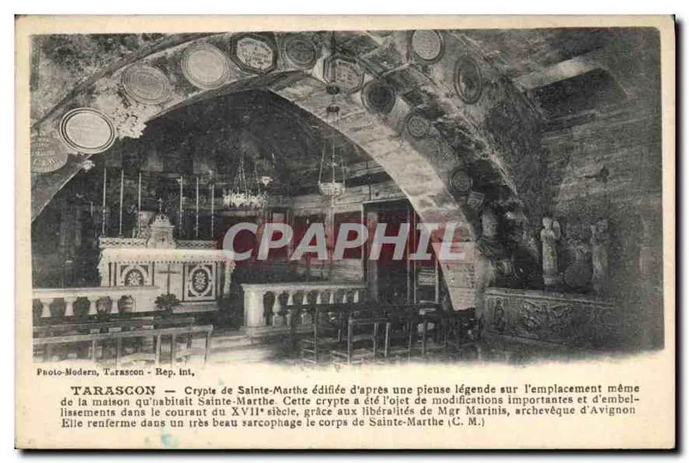 Tarascon — Cripta de Santa Marthe — Photo-Modern, Tarascon - Rep. Int. - Frente