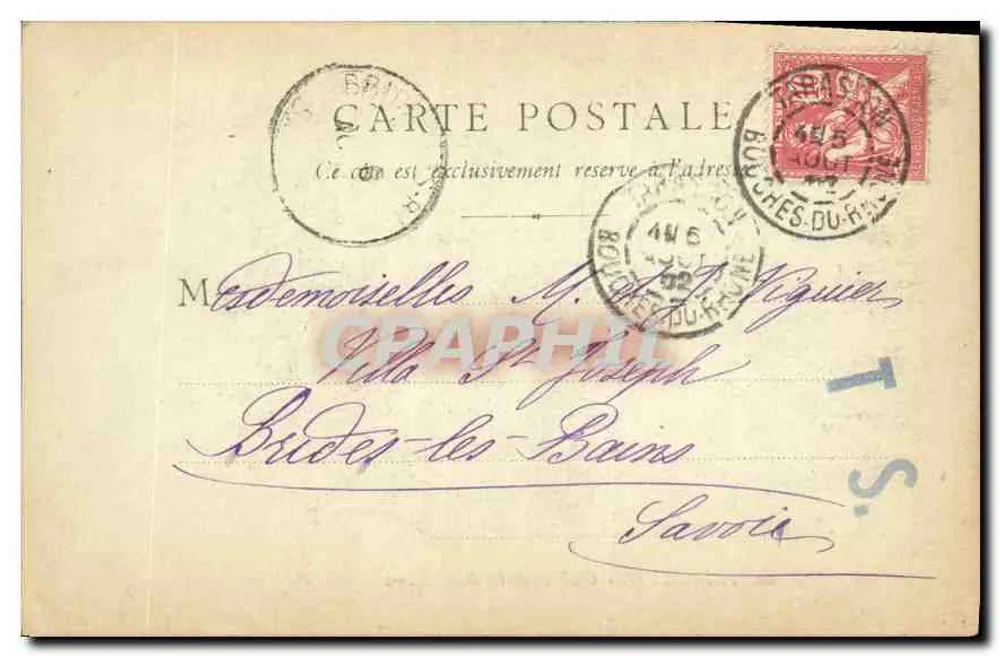 TANASCON — Claustro Praça do Castelo — Editor F. Charon-saône, n° 100 - Verso