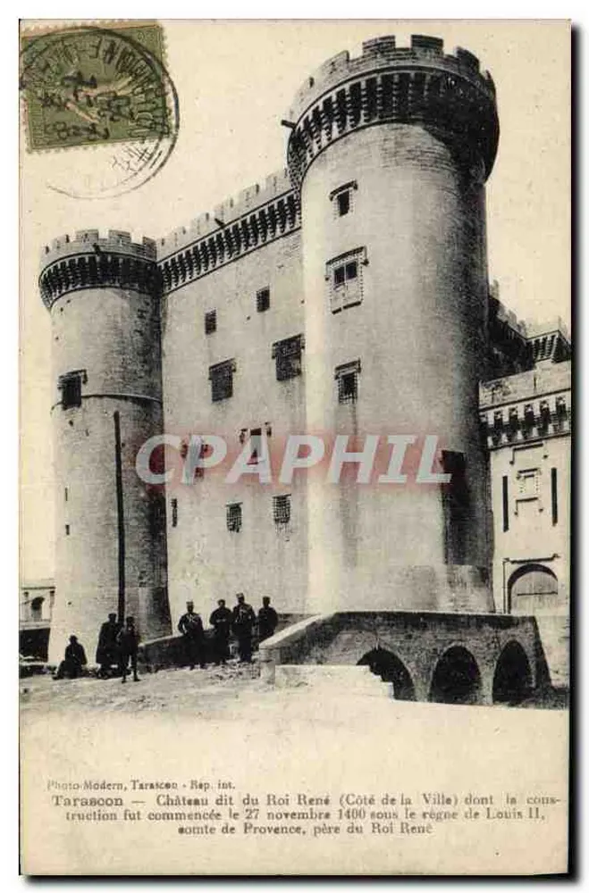 Tarascon — Château dit du Roi René (Côté de la Ville) — Photo-Modern, Tarascon, Rép. int. - Recto