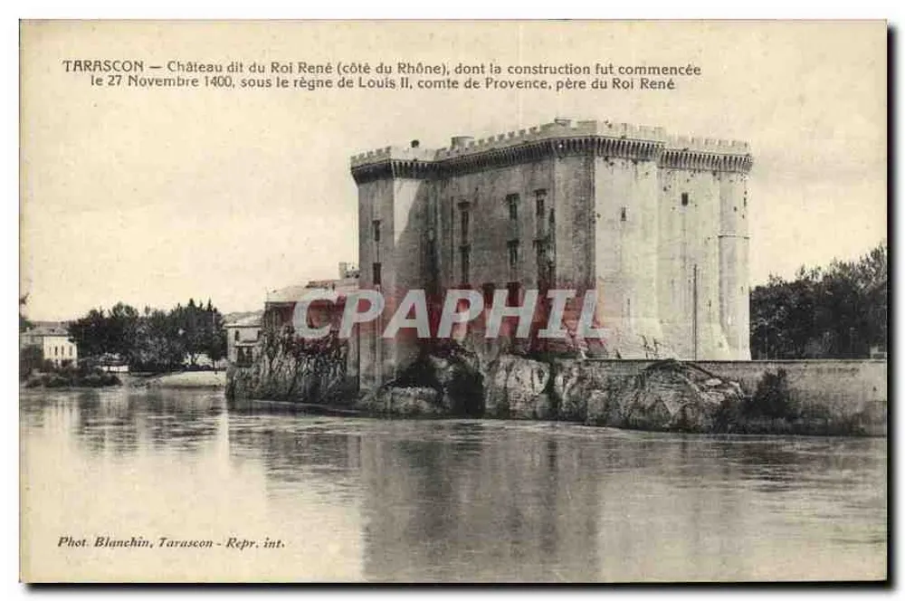 Tarascon — Château dit du Roi René (côté du Rhône) — Phot. Blanchemin, Tarascon - Repr. int. - Frente