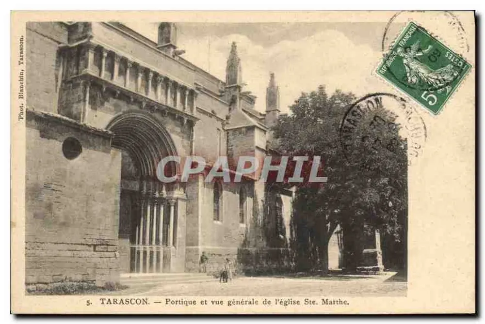 Tarascon — Portikus und allgemeiner Blick auf die Kirche Ste. Marthe — Foto. Bianchin, Tarascon, Nr. 5 - Vorderseite