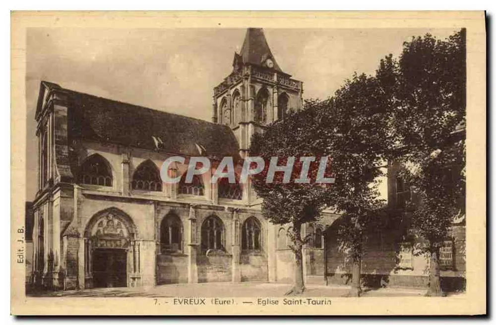 Évreux (Eure) — Igreja de São Taurino — Editor J.B. - Frente