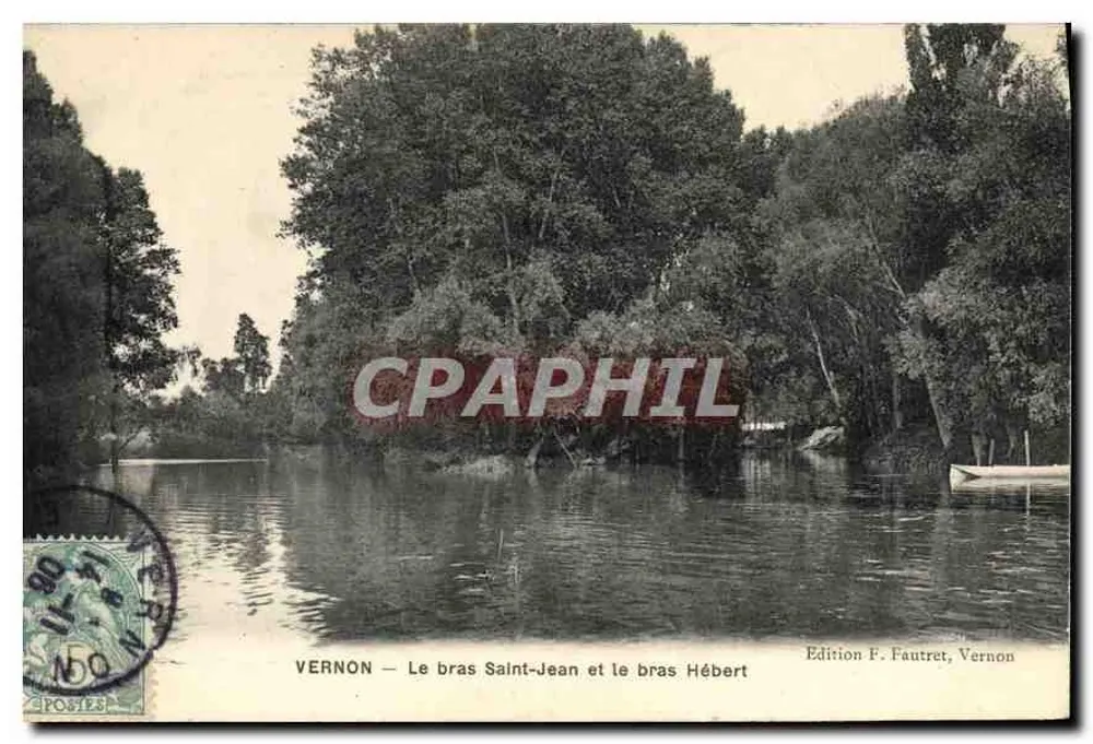 Vernon — Het arm Saint-Jean en het arm Hébert — Uitgave F. Fautret, Vernon - Voorkant