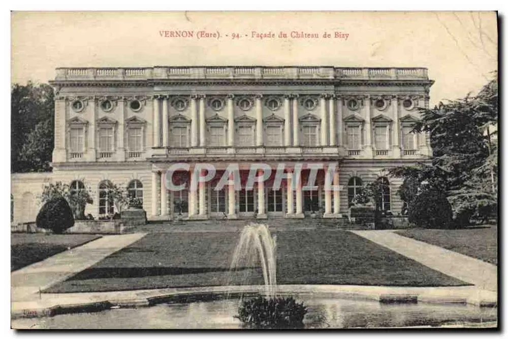 Vernon (Eure) — Façade du Château de Bizy — éditeur anonyme, n° 94 - Frente