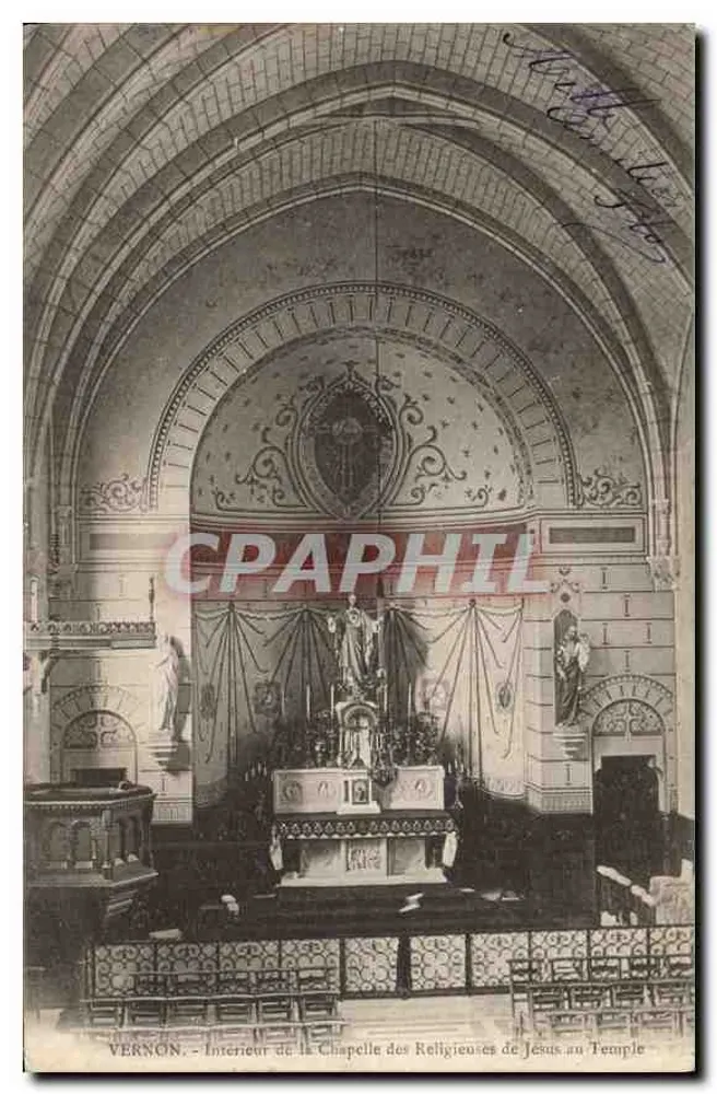 Vernon - Innenansicht der Kapelle der Religiosen Jesu am Tempel - Vorderseite