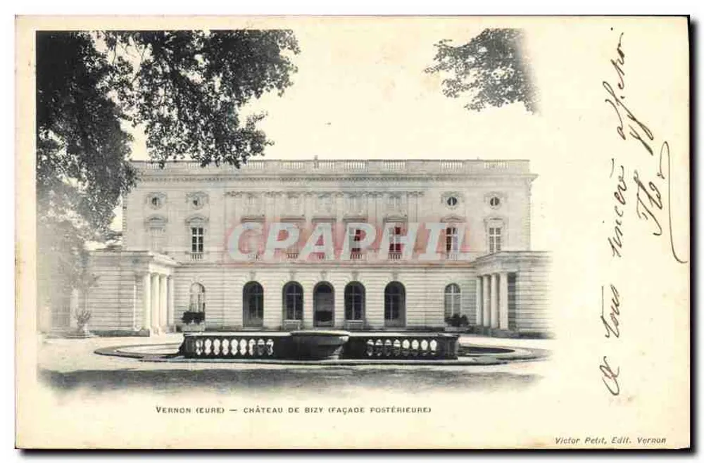 Vernon (Eure) — Schloss Bizy (Hinterfassade) — Victor Petit, Edit. Vernon - Vorderseite