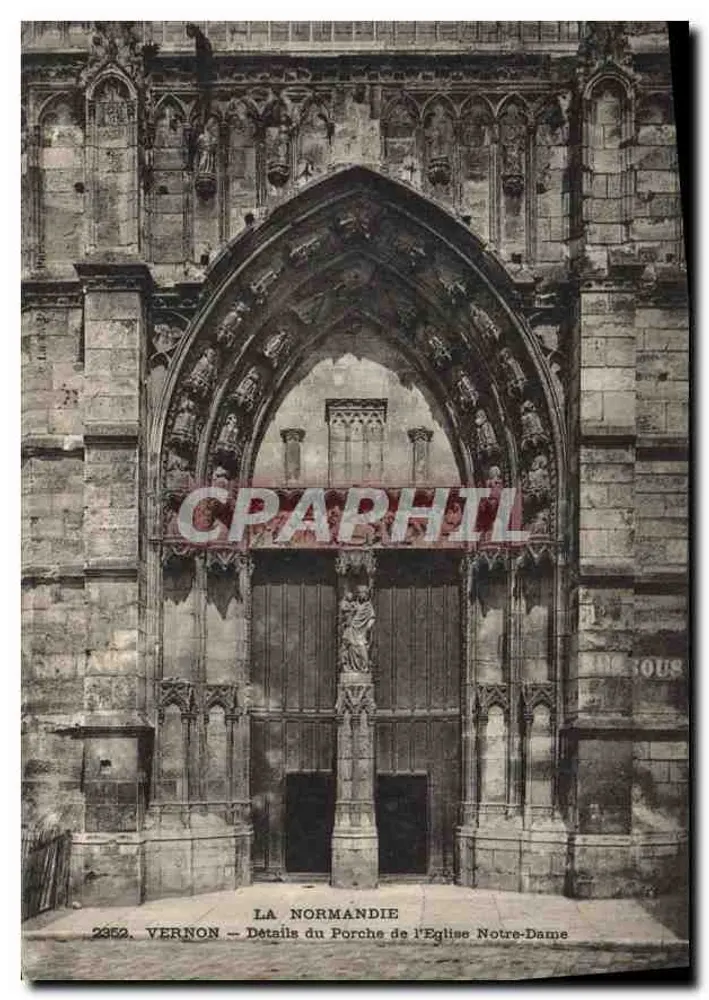 Vernon — Details des Portals der Kirche Notre-Dame — Normandie - Vorderseite