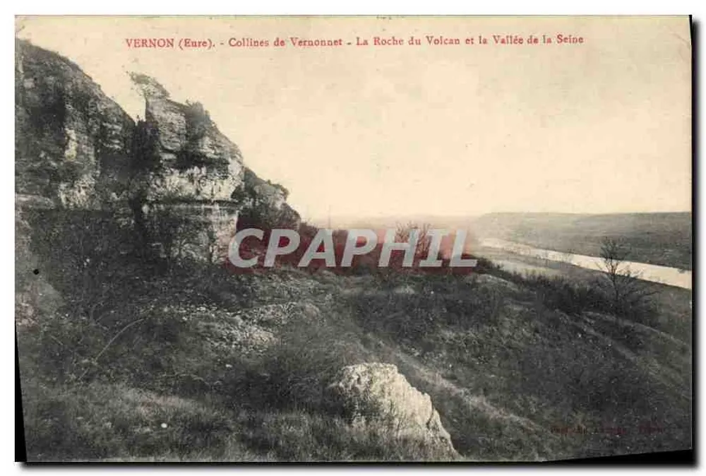 Vernon (Eure) - Hügel von Vernonnet - Der Felsen des Vulkans und das Tal der Seine - Vorderseite