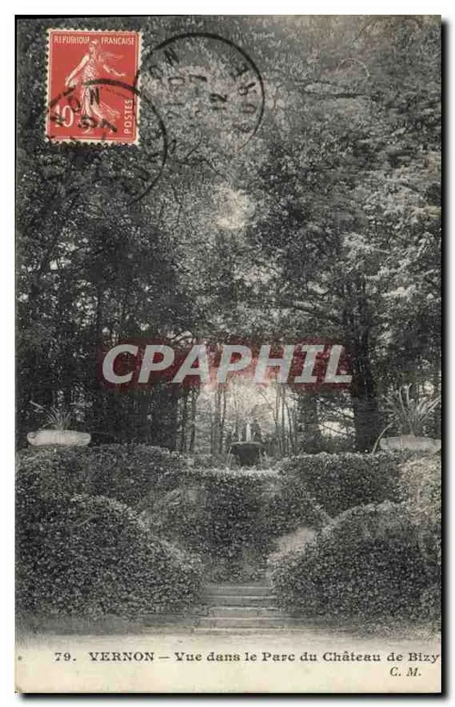 Vernon — Ansicht im Park des Schlosses Bizy — C. M. n°79 - Vorderseite