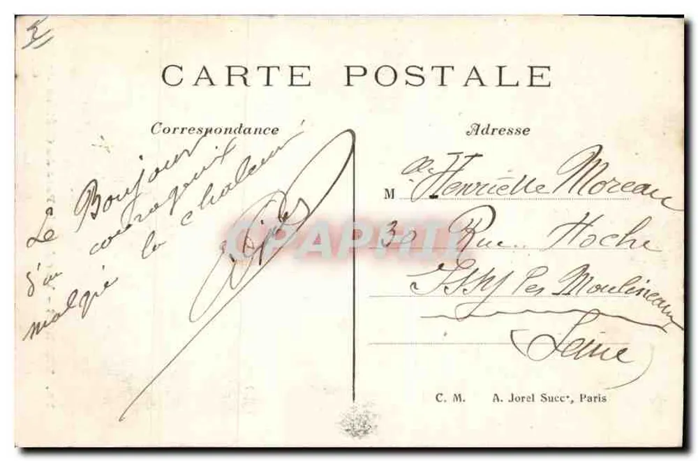 Vernon — Ansicht im Park des Schlosses Bizy — C. M. n°79 - Rückseite