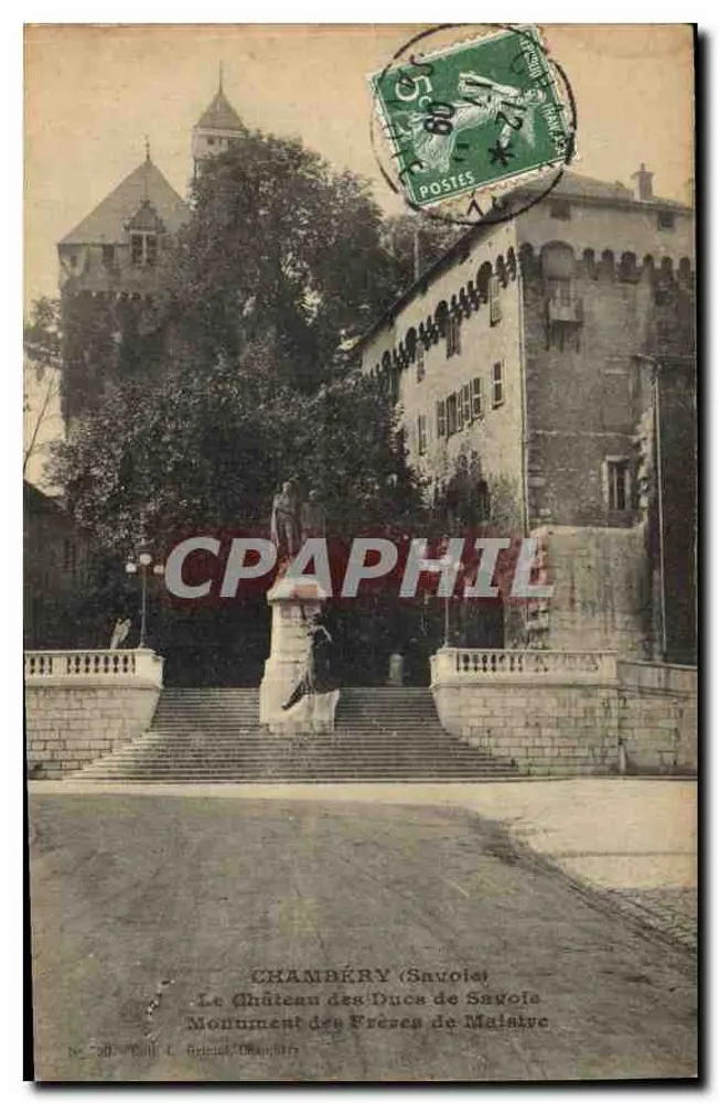 Chambéry (Savoie) — Schloss der Herzöge von Savoyen, Denkmal der Brüder von Malatre — Verlag L. Guesnel, Nr. 20 - Vorderseite