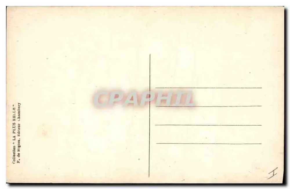 Champery — O Perron do Castelo — Editor: La Plus Belle, F. de Miguia - Verso