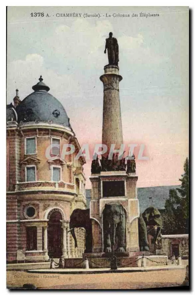 Chambéry (Savoie) — Die Elefanten-Säule — Cité La Gérald - Chambéry, n° 1378 A - Vorderseite