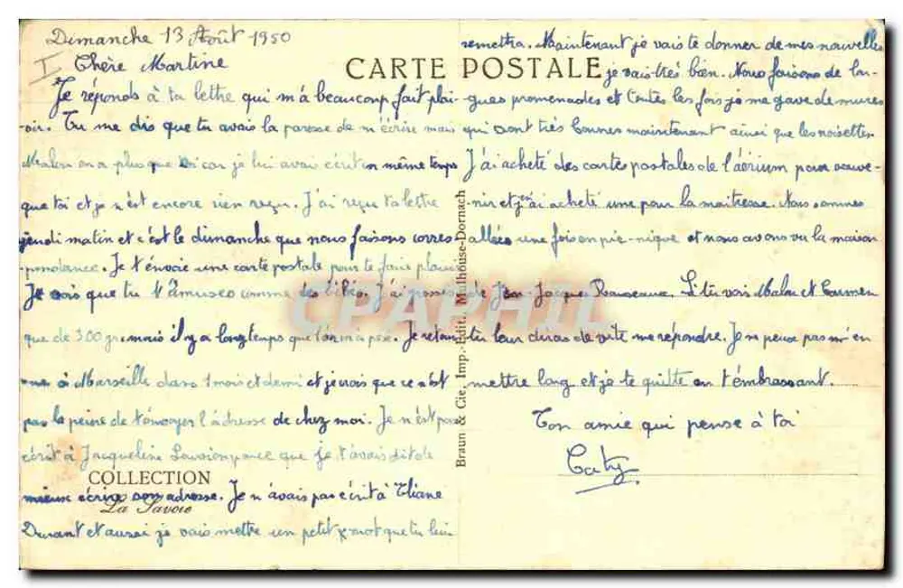 Chambéry — Der Chor der Heiligen Kapelle — Antike Ansichtskarte n°12915 - Rückseite