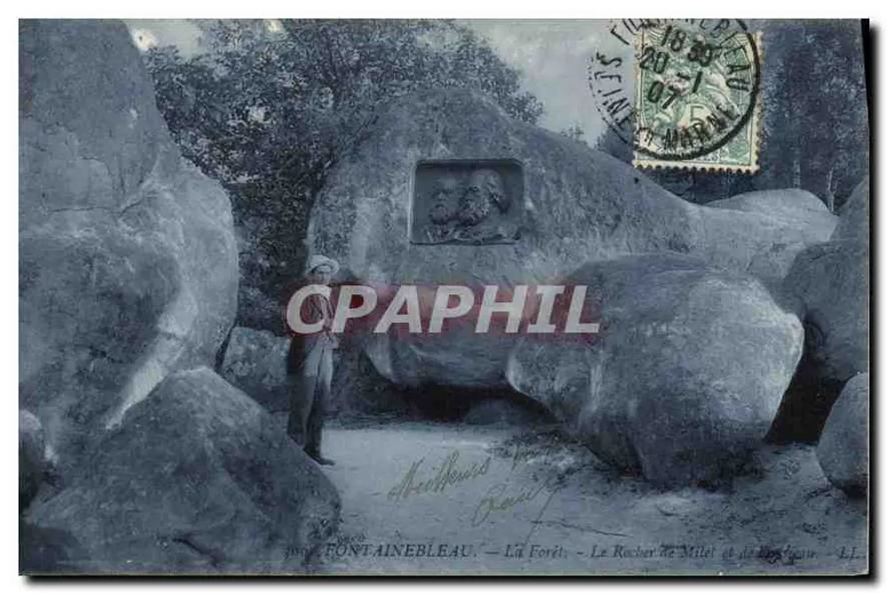 Fontainebleau — La Forêt — Le Rocher de Millet et de Rogé - Recto