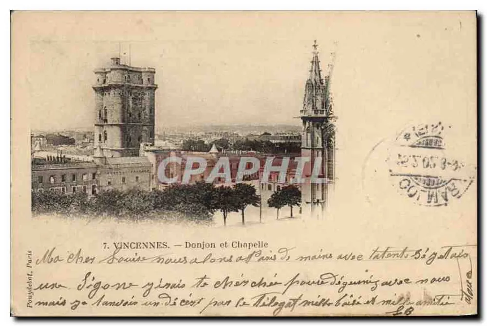 Vincennes — Torre de Menagem e Capela — Poupideal, Paris - Frente