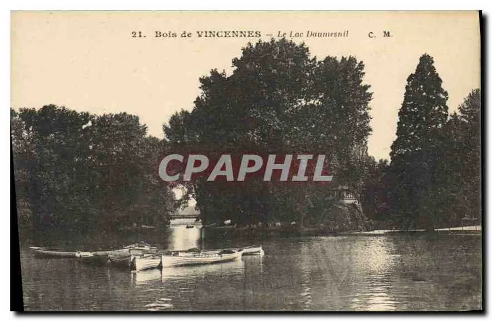 Bois de VINCENNES — Lago Daumesnil — C. M. n°21 - Frente