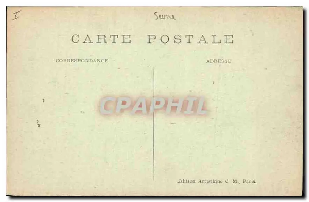 Bois de VINCENNES — Lago Daumesnil — C. M. n°21 - Verso