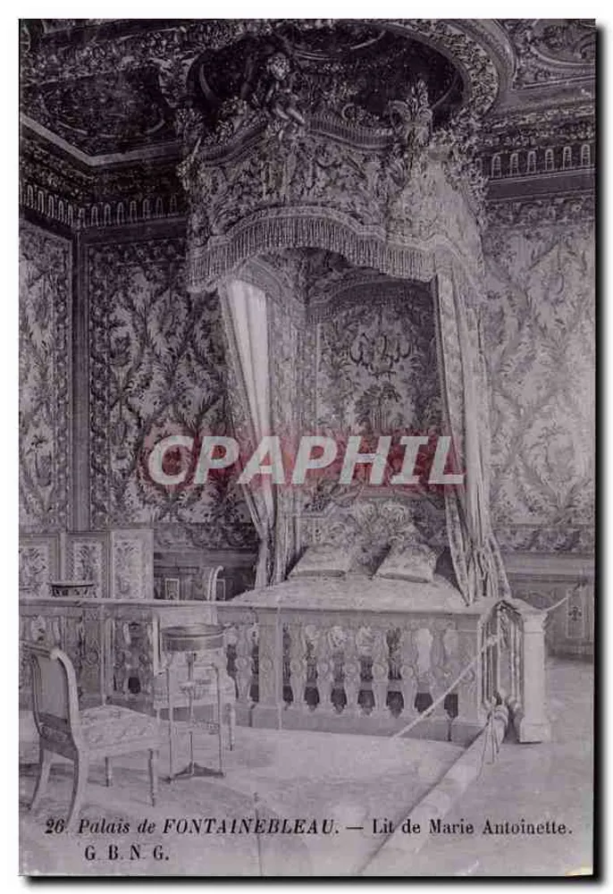 Schloss FONTAINEBLEAU — Bett von Marie Antoinette — G.B.N.G. n°26 - Vorderseite