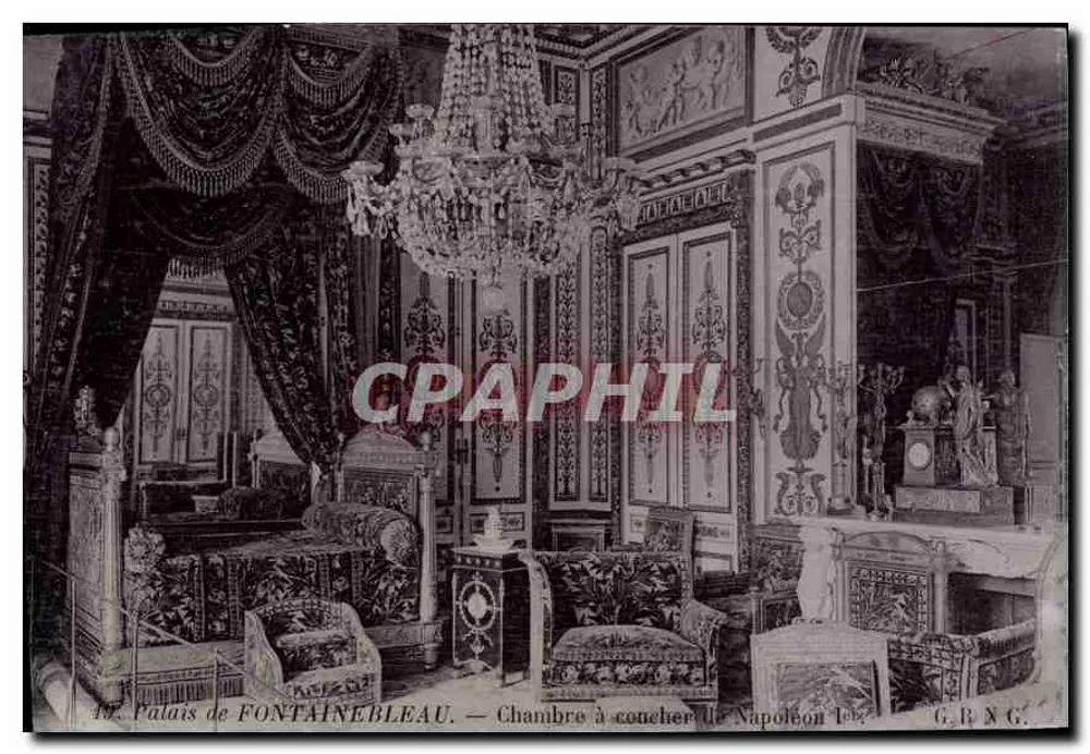Schloss FONTAINEBLEAU — Schlafzimmer von Napoleon I — G. R. N. G. - Vorderseite