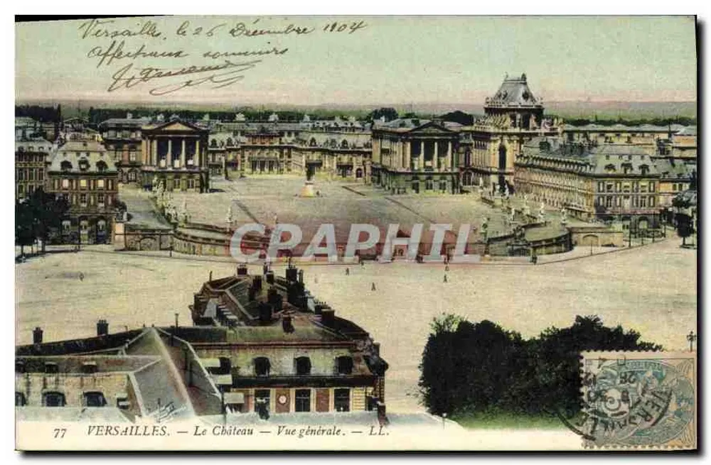 Versailles — O Castelo — Vista geral — LL. — n°77 - Frente