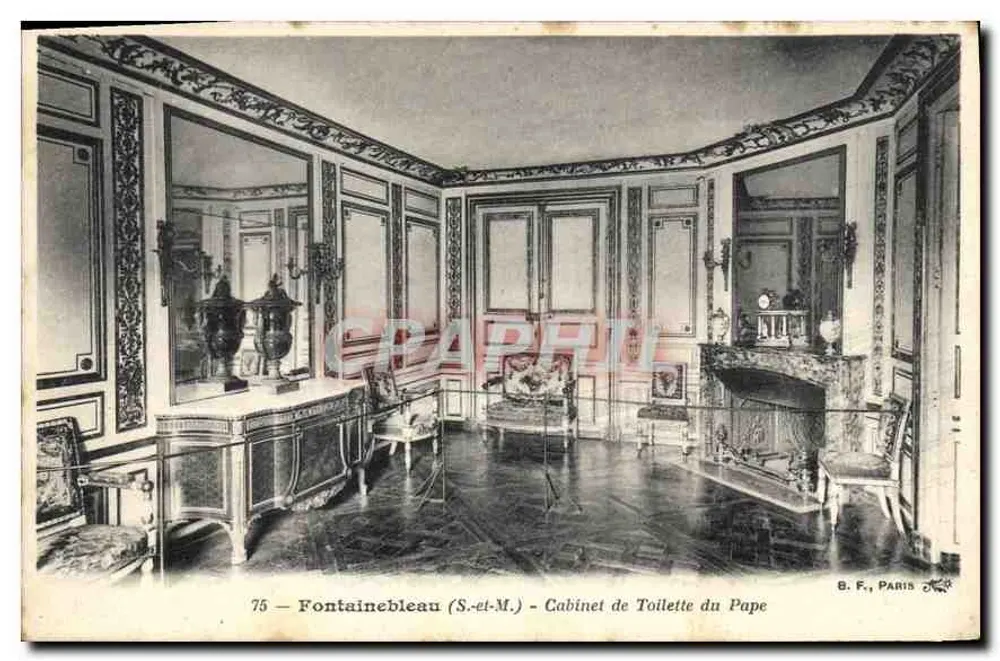 Fontainebleau (S.-et-M.) - Toilettenkabinett des Papstes — B. F., Paris - Vorderseite