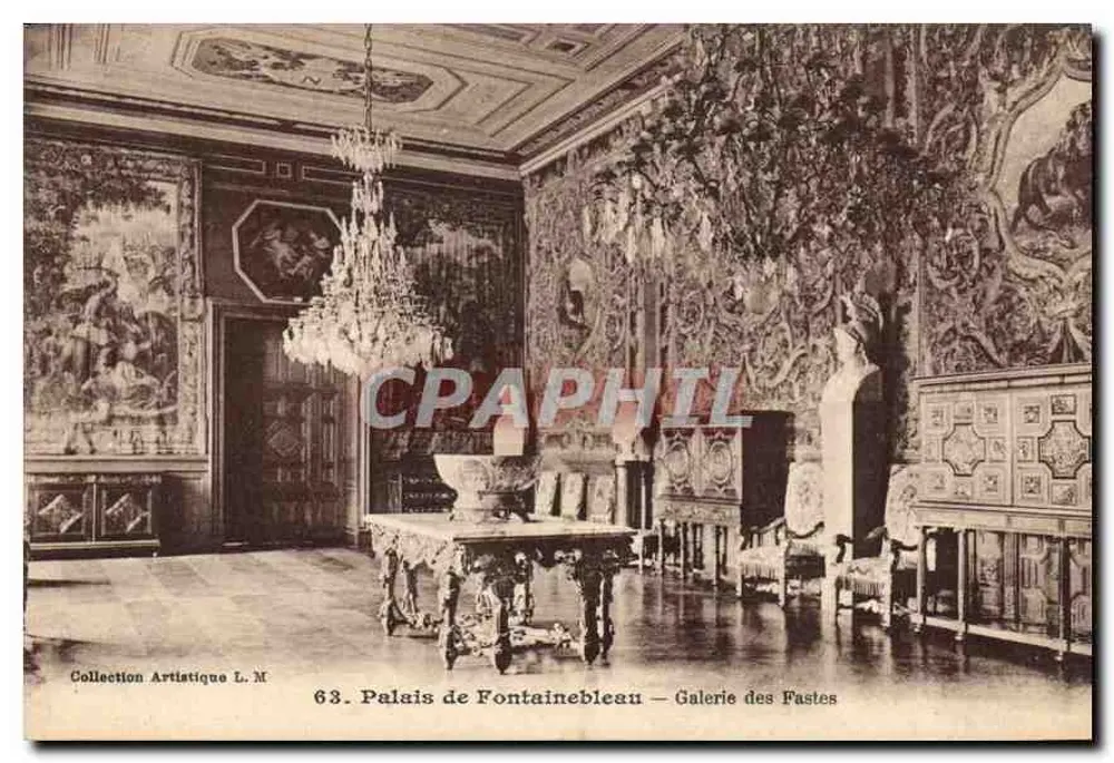 Palast von Fontainebleau — Galerie der Fastes — Künstlerische Sammlung L. M. Nr. 63 - Vorderseite