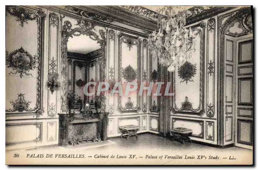 Palácio de Versalhes — Cabinet de Louis XV — LL. — n° 36 - Frente