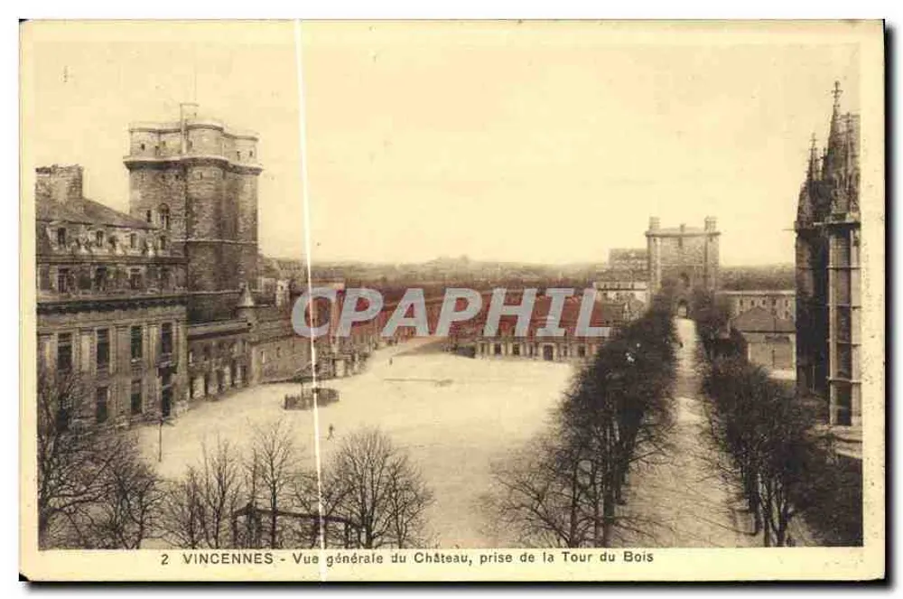 Vincennes - Allgemeine Ansicht des Schlosses, aus der Tour du Bois genommen - Vorderseite