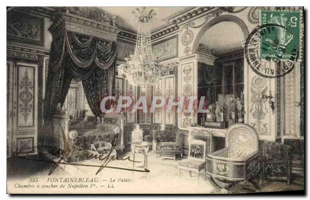 Fontainebleau — Das Schloss. Schlafzimmer von Napoleon I. — LL - Vorderseite