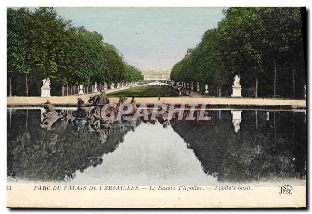 Parc du Palais de Versailles — Le Bassin d'Apollon — JND Rot. n°53 - Recto