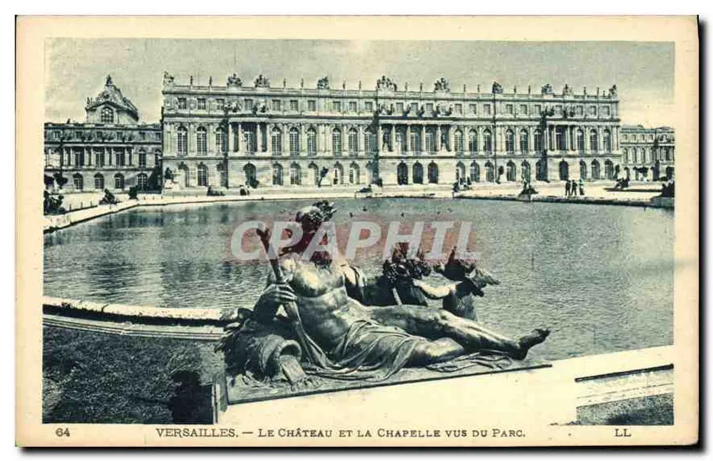 Versailles — Schloss und Kapelle vom Park aus gesehen — LL n°64 - Vorderseite