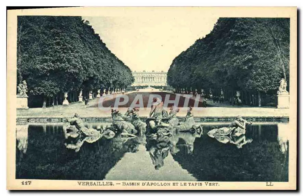 Versailles — Bassin d'Apollon et le Tapis Vert — Imp. Levy Fils & Cie, Paris - Recto