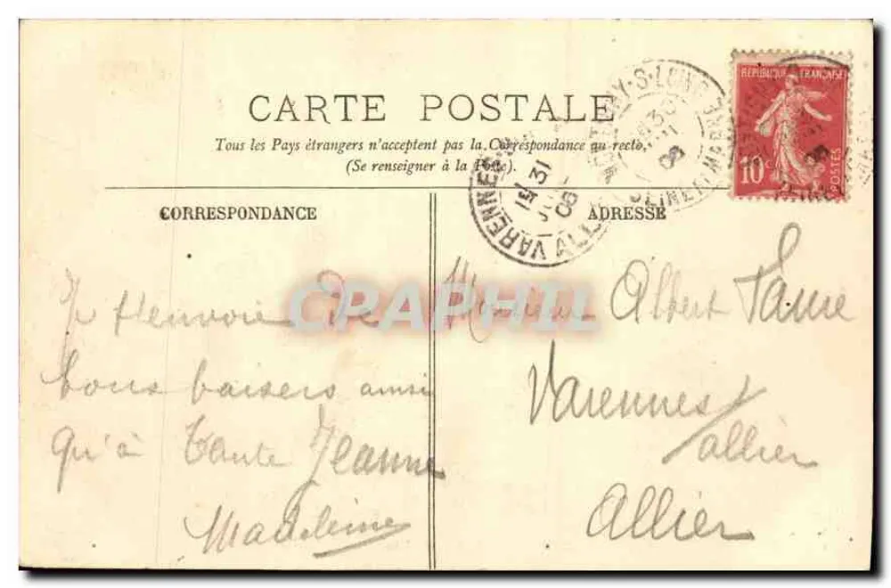 Fontainebleau — La Forêt — La Roche des Deux Sœurs — LL. — N° 145 - Verso