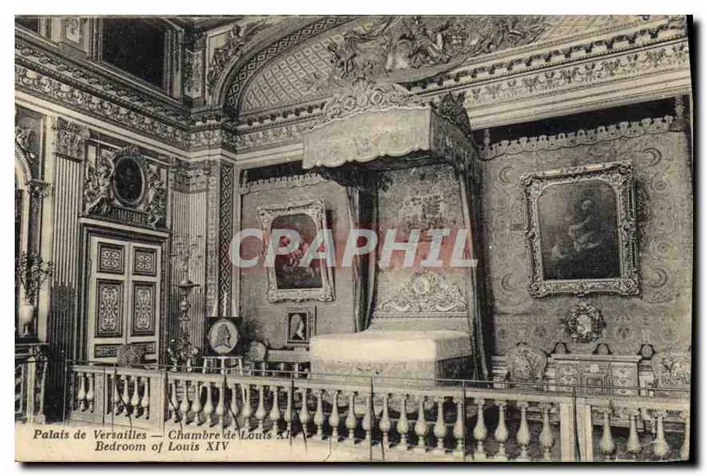 Palácio de Versalhes — Quarto de Luís XIV — M. Moreau, editor, Versalhes - Frente