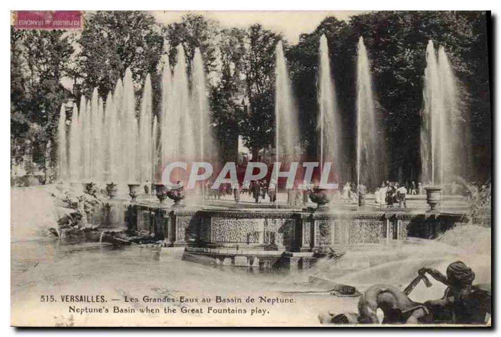 Versailles — Les Grandes Eaux au Bassin de Neptune — Editions d'Art « LYS » - Recto